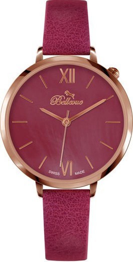 Reloj Bellevue Mujer B.50 Piel Sintetica Rosa