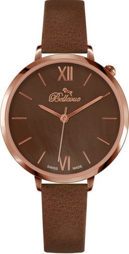 Reloj Bellevue Mujer B.51 Piel Sintetica Marron