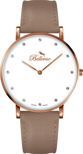 Reloj Bellevue Mujer B.53 Piel Sintetica Marron