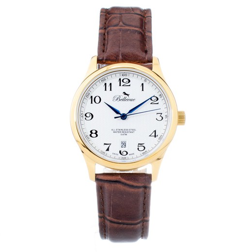 Reloj Bellevue Mujer D.45 Piel Sintetica Marron