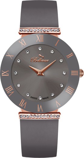 Reloj Bellevue Mujer E.112 Tela Gris