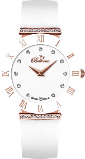 Reloj Bellevue Mujer E.120 Tela Blanco