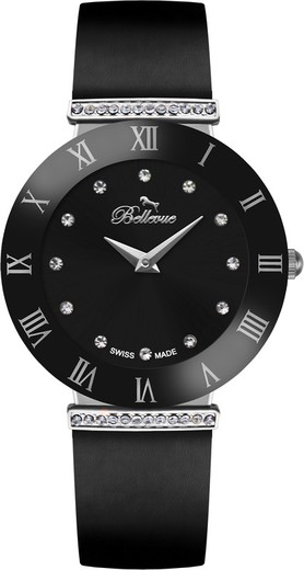 Reloj Bellevue Mujer E.126 Tela Negro