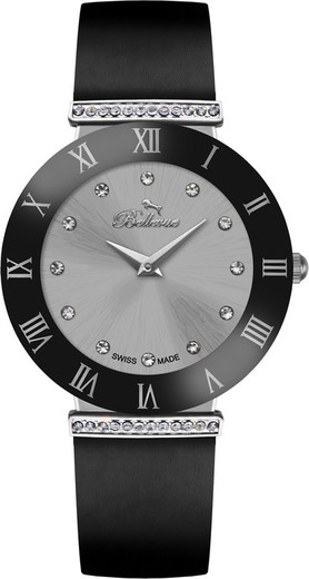 Reloj Bellevue Mujer E.128 Tela Negro