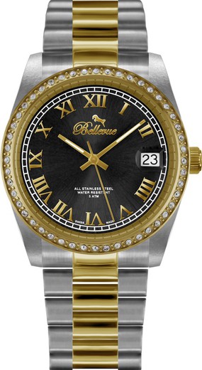 Reloj Bellevue Mujer I.11 Acero Inoxidable Gris Bicolor Dorado