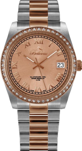 Reloj Bellevue Mujer I.23 Acero Inoxidable Gris Bicolor Rosa