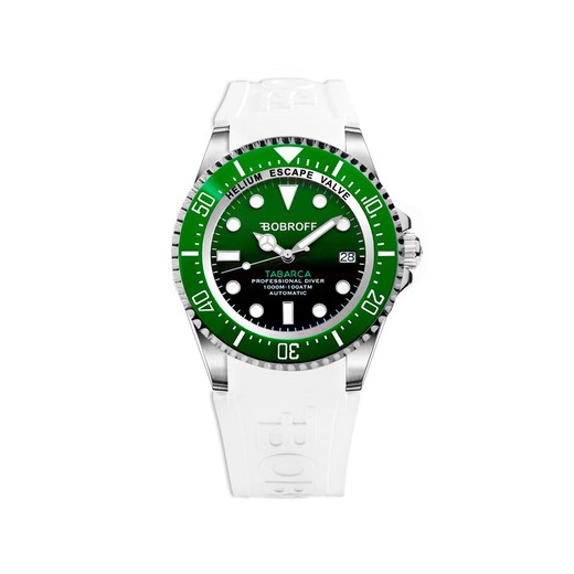 Reloj Bobroff Hombre BF0002BV-BFSTB Caucho Blanco