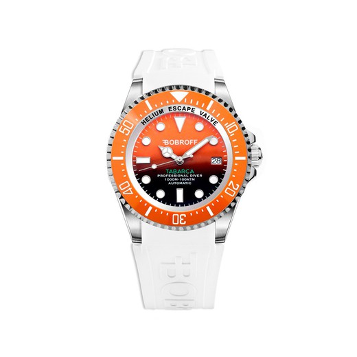 Reloj Bobroff Hombre BF0004BN-BFSTB Caucho Blanco