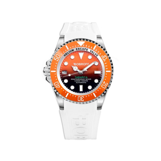 Reloj Bobroff Hombre BF0004IBN-BFSTB Caucho Blanco