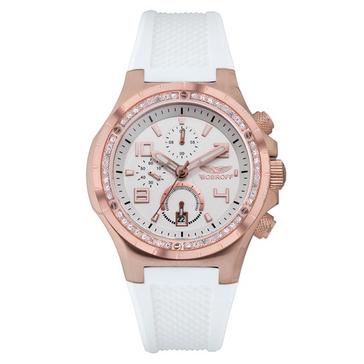 Reloj Bobroff Hombre BF1002L25 Caucho Blanco