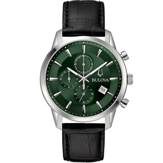 Reloj Bulova Hombre 96B413 Piel Negra