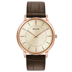 Reloj Bulova Hombre 97A126 Piel Marrón Ultra Slim