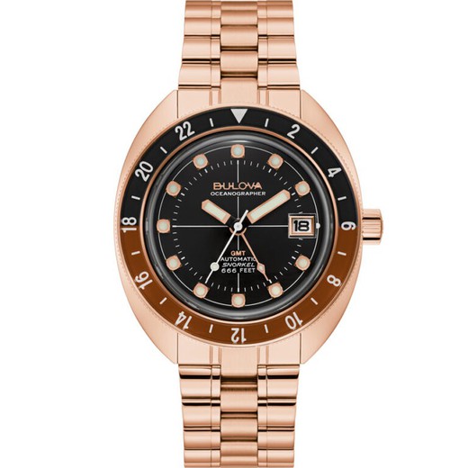 Reloj Bulova Hombre 97B215 Oceanographer GMT Rosa