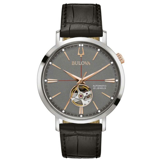 Reloj Bulova Hombre 98A187 Piel Negra