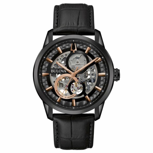 Reloj Bulova Hombre 98A283 Piel Negra