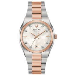 Reloj Bulova Mujer 98P199 Acero Bicolor Rosa Diamantes