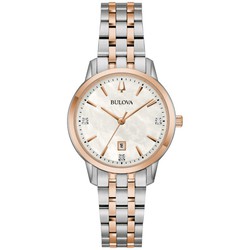 Reloj Bulova Mujer 98P213 Acero Bicolor Rosado