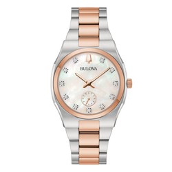 Reloj Bulova Mujer 98P221 Acero Bicolor Rosa Diamantes