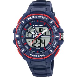 Montre Homme Calypso K5769/2 Sport Bleu Bicolore Rouge