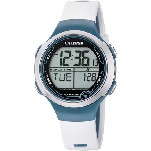 Reloj Calypso Hombre K5799/1 Sport Blanco Bicolor Azul