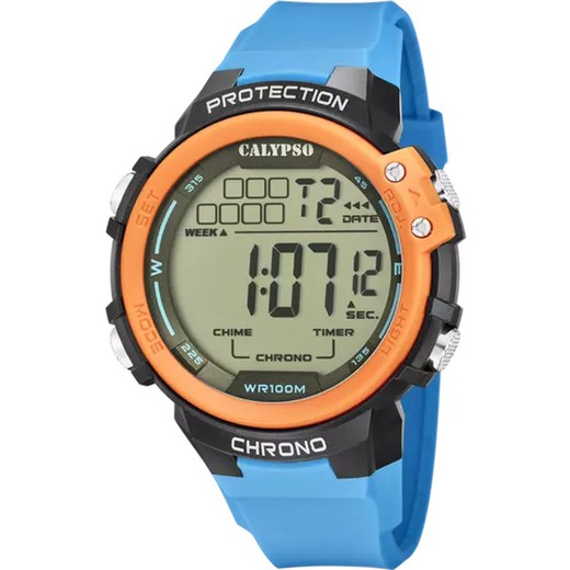 Reloj Calypso Hombre K5817/2 Sport Azul Bicolor Naranja