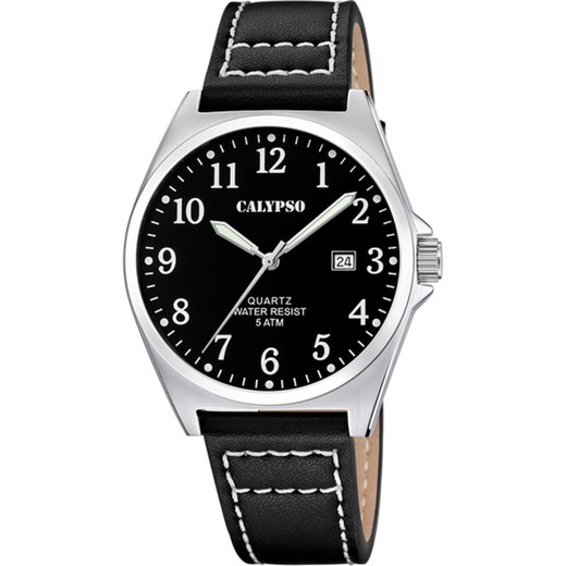 Reloj Calypso Hombre K5868/4 Piel Negra Basic