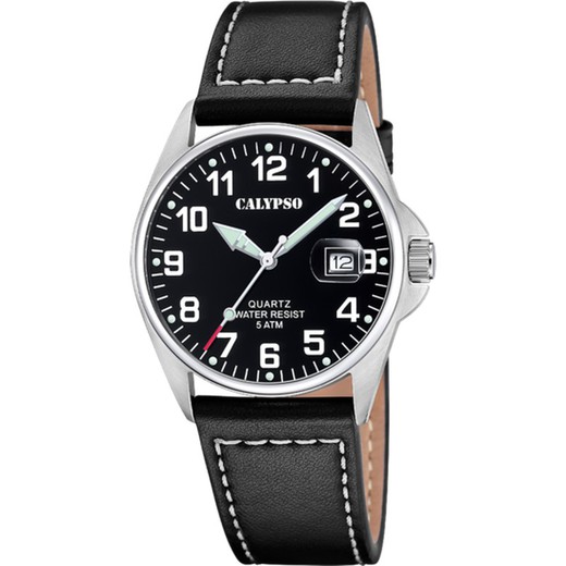 Montre Homme Calypso K5870/4 Basic Cuir Noir