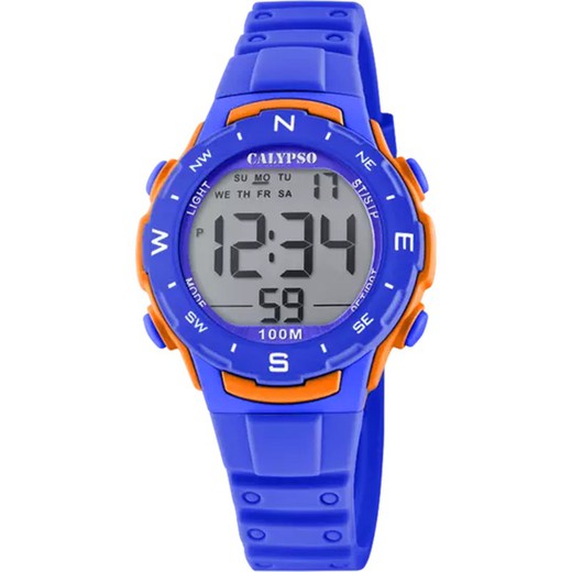 Reloj Calypso Infantil K5801/3 Sport Azul Bicolor Naranja