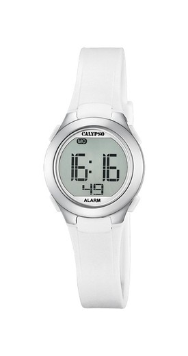 Relógio feminino Calypso K5677/1 esportivo branco