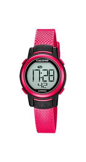 Relógio feminino Calypso K5736/5 esportivo rosa