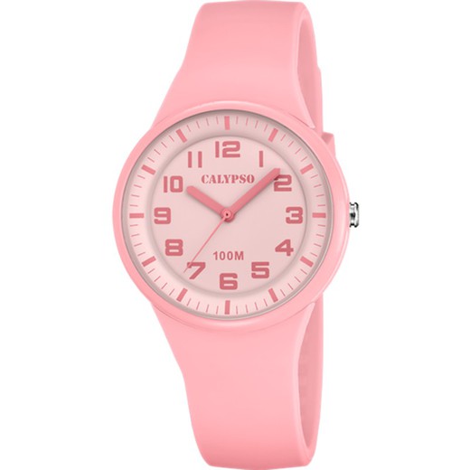 Relógio feminino Calypso K5851/2 esportivo rosa