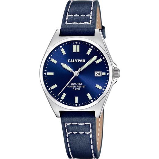 Reloj Calypso Mujer K5869/3 Piel Azul Basic