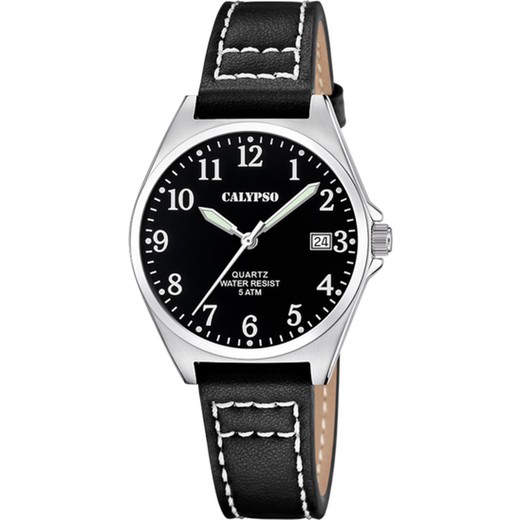 Montre Femme Calypso K5869/4 Basic Cuir Noir