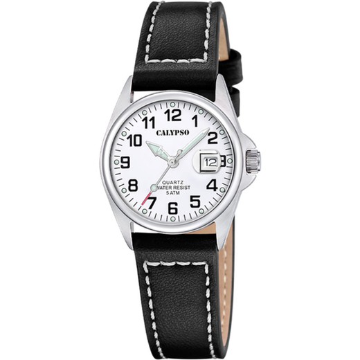 Montre Femme Calypso K5871/1 Cuir Noir