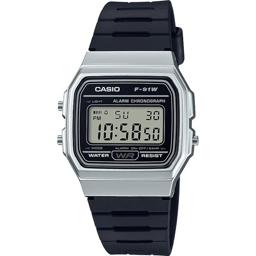 Casio Digital F-91WM-7AEF Silver Watch