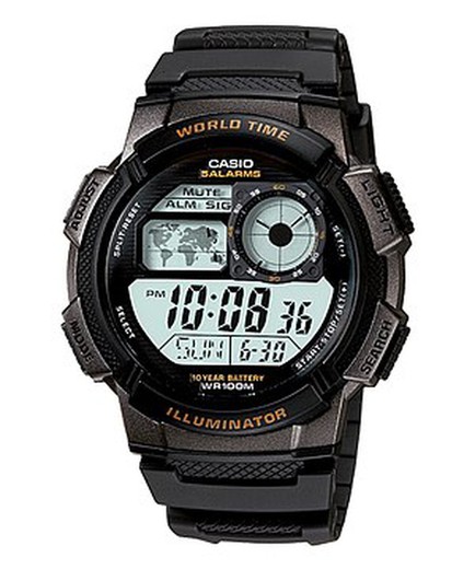 Relógio Casio Digital com hora mundial AE-1000W-1AVEF