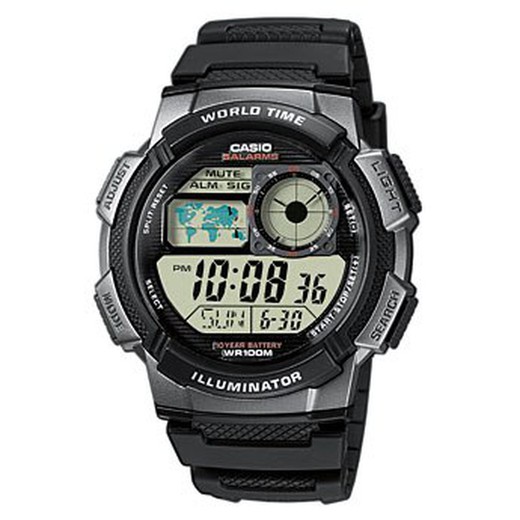 Relógio Casio Digital com hora mundial AE-1000W-1BVEF