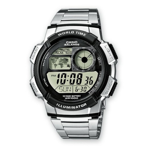 Relógio Casio Digital World Time AE-1000WD-1AVEF