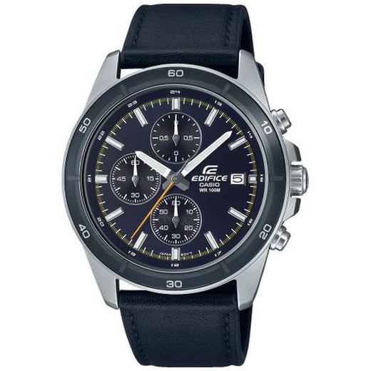 Casio Edifice EFR-526L-2CVUEF Niebieski skórzany zegarek