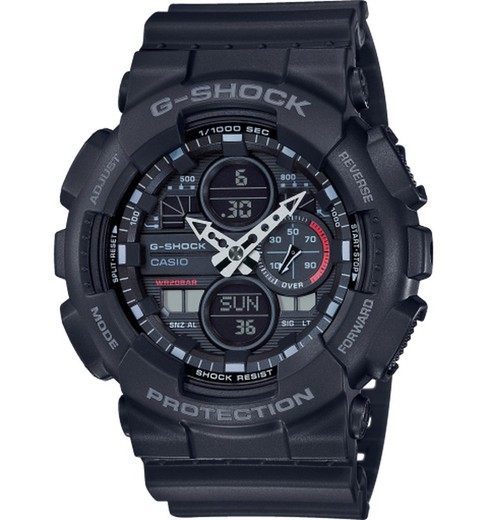 Casio G-Shock GA-140-1A1ER Sportowy czarny zegarek