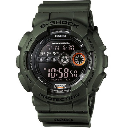 Montre Casio G-Shock GD-100MS-3ER vert militaire