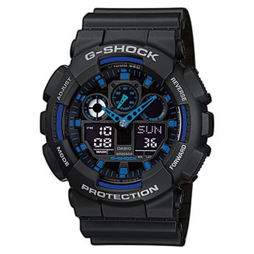 Casio G-Shock Czarny zegarek GA-100-1A2ER