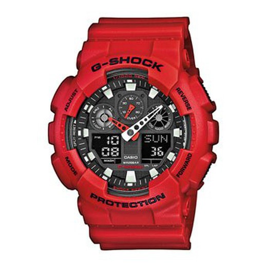 Casio G-Shock Red Watch GA-100B-4AER