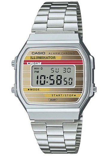 Casio Herrenuhr A168WEHA-9AEF Stahl