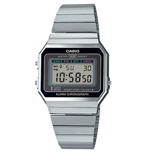 Ανδρικό ρολόι Casio A700WE-1AEF Square Steel
