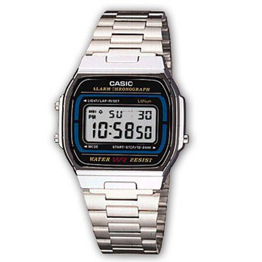 Męski stalowy zegarek Casio A164WA-1VES