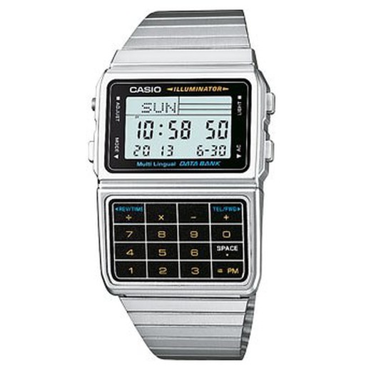 Reloj Casio Hombre Acero Calculadora DBC-611E-1EF