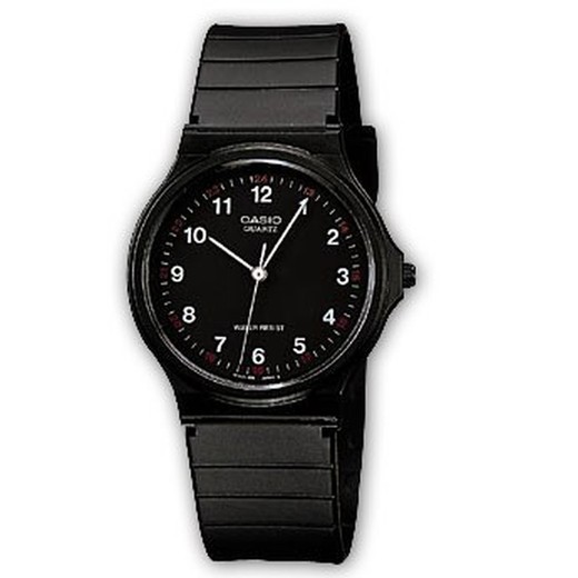 Casio Ανδρικό κλασικό μαύρο ρολόι MQ-24-1BLLGF