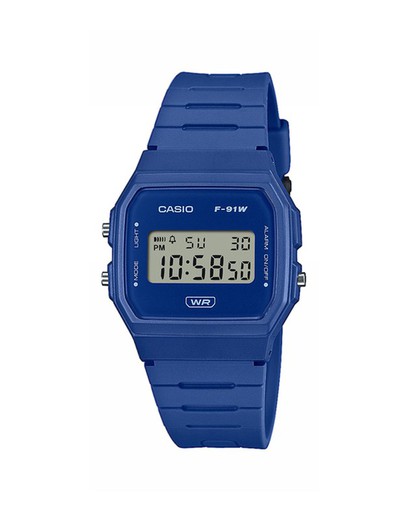 Reloj Casio Hombre F-91WB-2A1EF Sport Azul