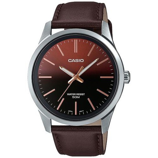 Casio Men's Watch MTP-E180L-5AVEF Brown Leather